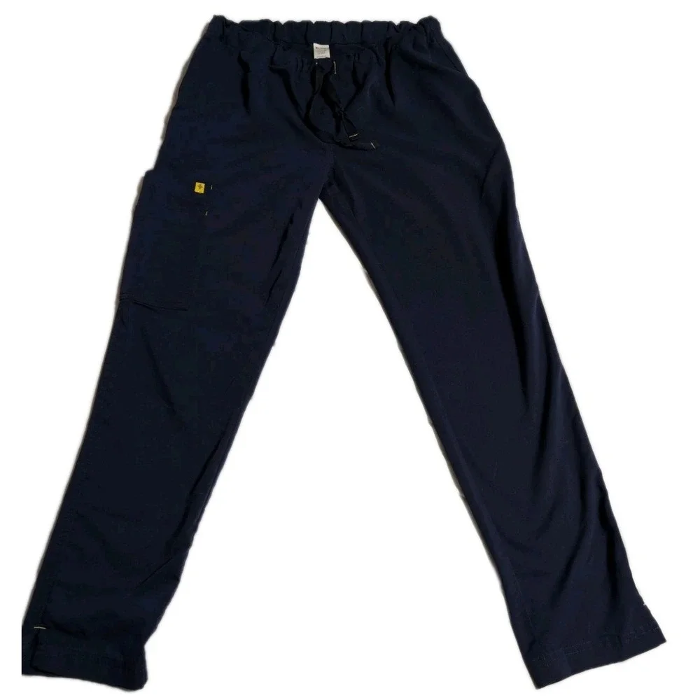 FIGS Scrub Pants Men's Small Navy Blue Drawstring Medical Workwear‎